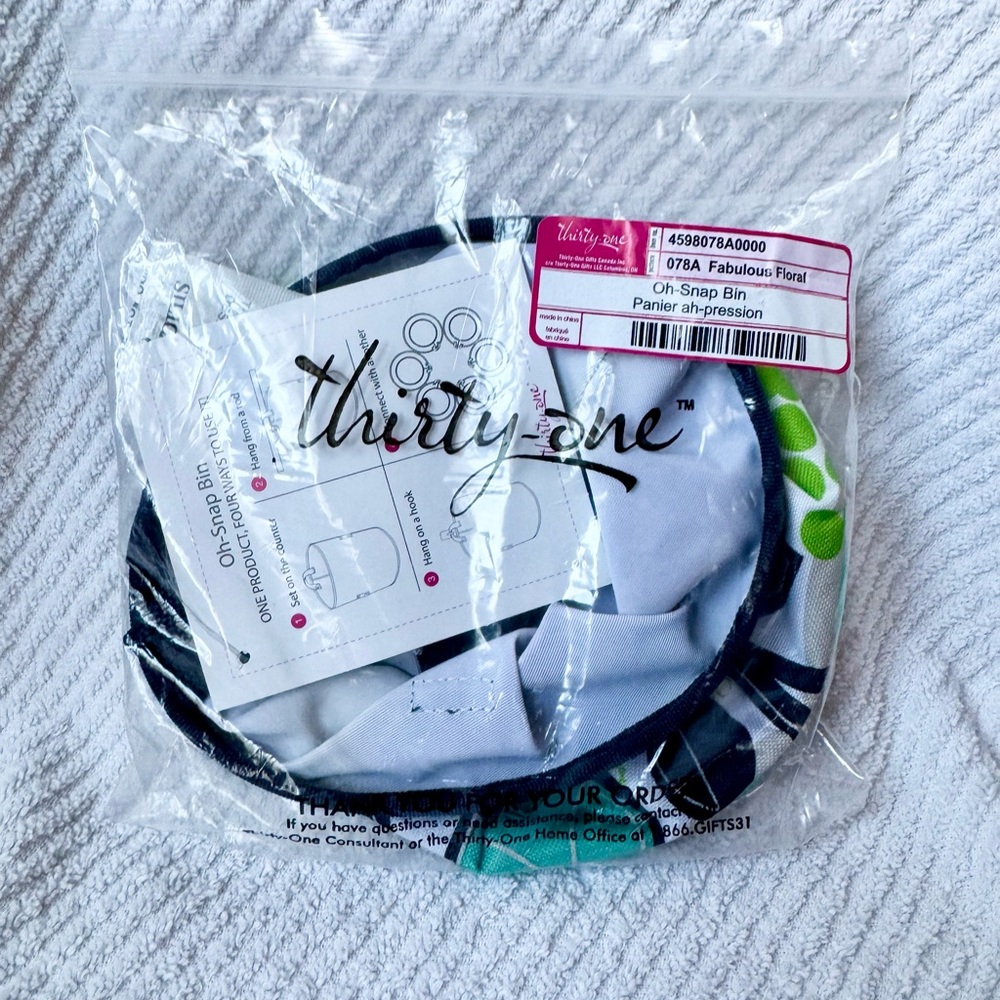 Thirty-One On-Snap Bin - Fabulous Floral